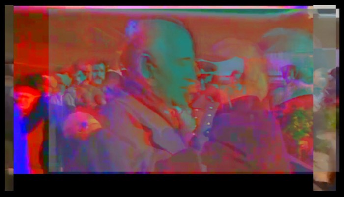 Digitally manipulated image of Mikhail Gorbachev and Erich Honecker using an image stabilising technique.